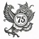 757 area code tattoo design idea