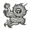 757 area code tattoo design idea
