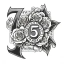 757 area code tattoo design idea