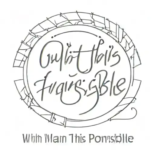 "With man this is impossible, but with God all things are possible" tattoo design idea