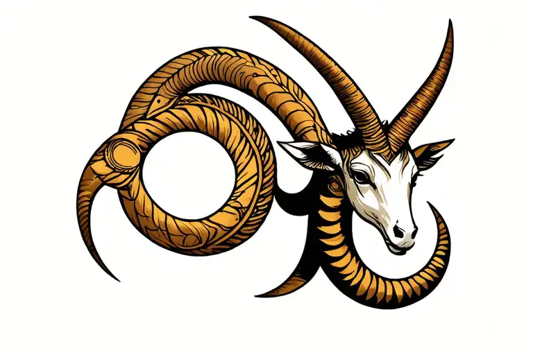 capricorn symbol tattoo design idea