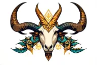 capricorn symbol tattoo design idea