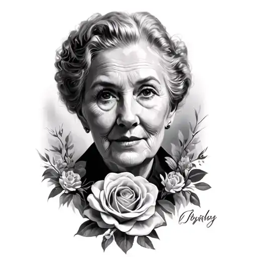 Memorial Portrait tattoo design idea