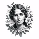 Memorial Portrait tattoo design idea