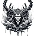 vajra rain thunder cloud tattoo design idea