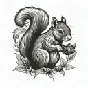 a chocolate squirrel tattoo design idea
