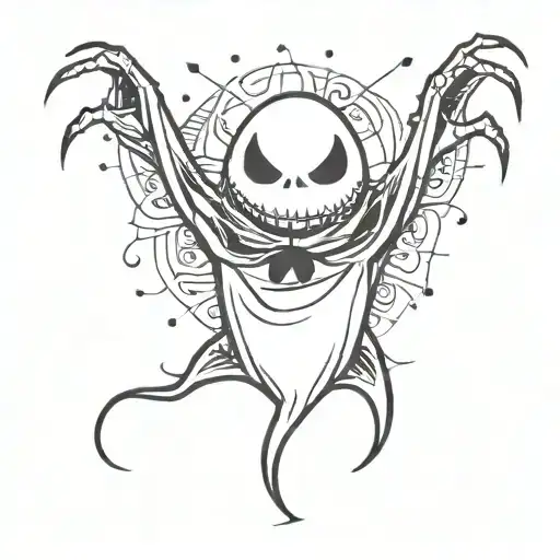 oogie boogie nightmare before Christmas tattoo design idea