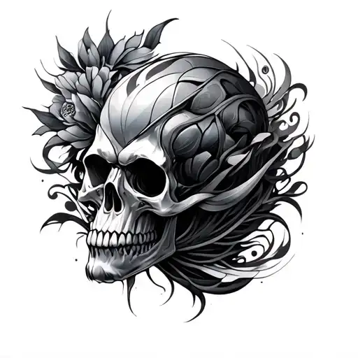 bio mechanical tattoo design idea