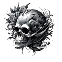 bio mechanical tattoo design idea