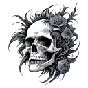 bio mechanical tattoo design idea