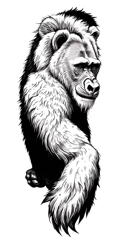 lion bear gorilla tattoo design idea