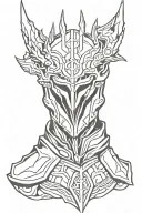 lich king helmet tattoo design idea