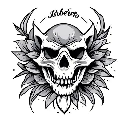Name Roberto in Chino with colors tattoo design idea