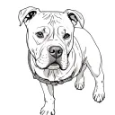 a pit bull terrier tattoo design idea