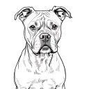 a pit bull terrier tattoo design idea
