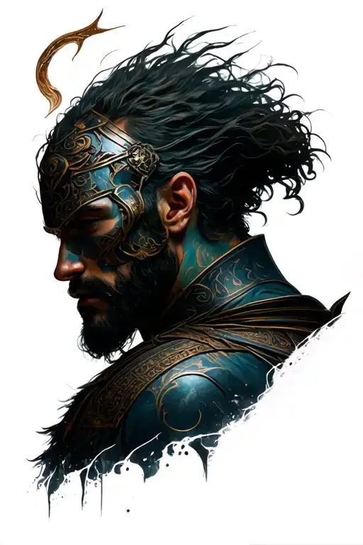 Fate whispersto the warrior. "You cannot withstand the storm" and the warrior whispers back "I am the storm" tattoo design idea