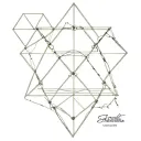 three triangle interlinked hexagon mandala tattoo design idea