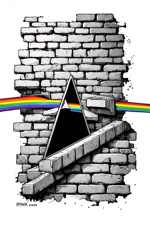 the wall pink floyd bricks meddle tattoo design idea