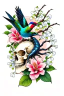 japanese, scorpion, Lilly of the valley, hawk, skull, japanese cherry blossom, blue roses, hummingbird tattoo design idea