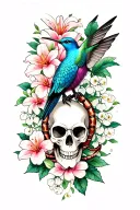 japanese, scorpion, Lilly of the valley, hawk, skull, japanese cherry blossom, blue roses, hummingbird tattoo design idea