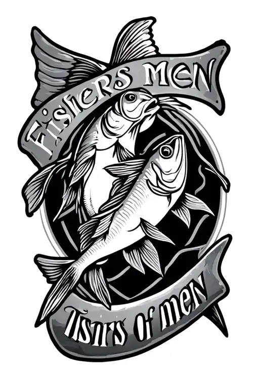 "Fishers of men" Christian tattoo design idea