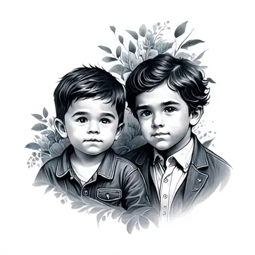 Matching Father And Son tattoo design idea