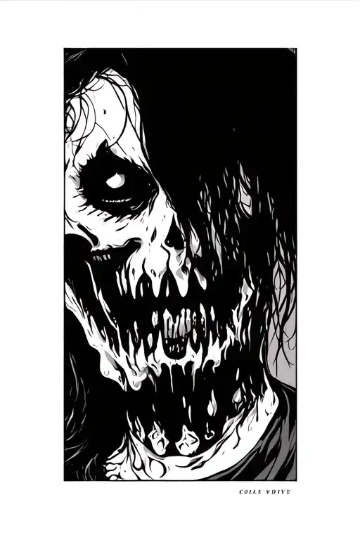 despair pain misery hell tattoo design idea