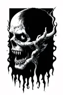 despair pain misery hell tattoo design idea