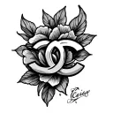 Double C tattoo design idea