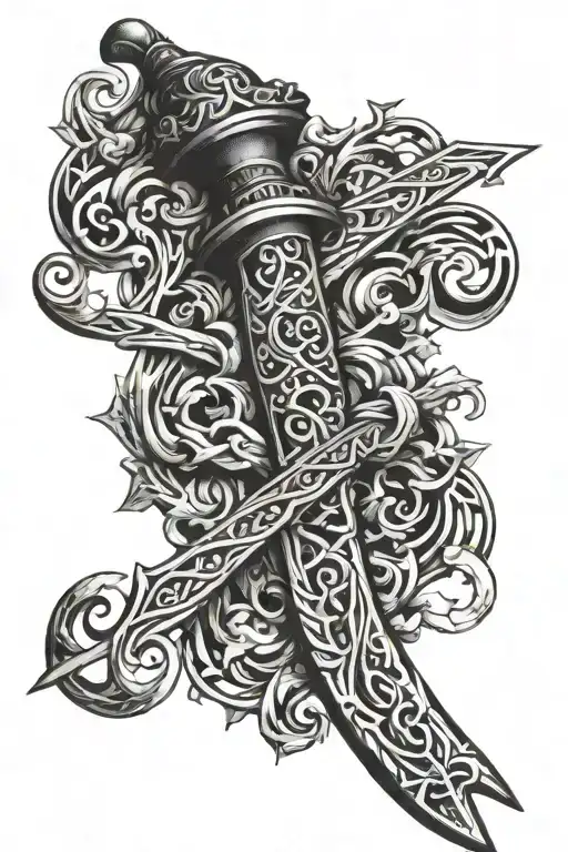 Thorfinns Dagger Handle tattoo design idea
