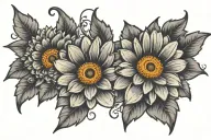 gerbera daisy flowers tattoo design idea