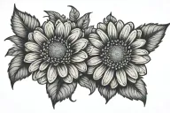 gerbera daisy flowers tattoo design idea
