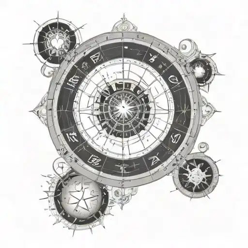 Natal chart tattoo design idea