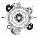 Natal chart tattoo design idea