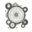 Natal chart tattoo design idea