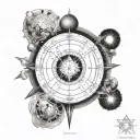 Natal chart tattoo design idea