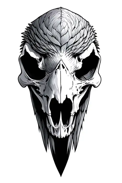 vulture skull tattoo design idea
