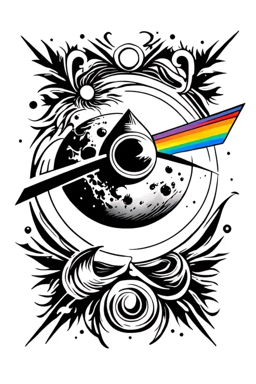Dark Side of the Moon tattoo design idea