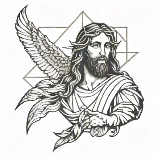 JESUS CALM STORM SIMPLE AND RELATED tattoo design idea