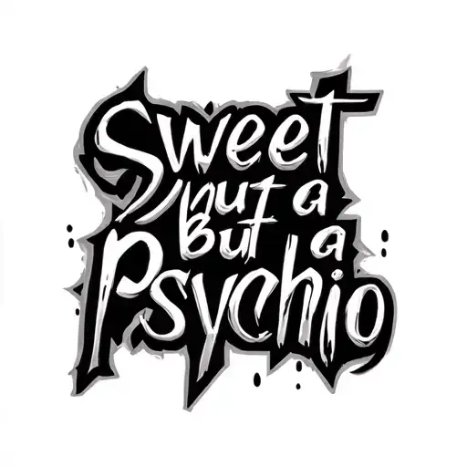 Sweet but a  Psycho tattoo design idea