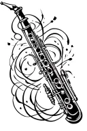 clarinet tattoo design idea