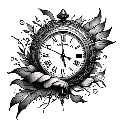 time waits for no one tattoo design idea