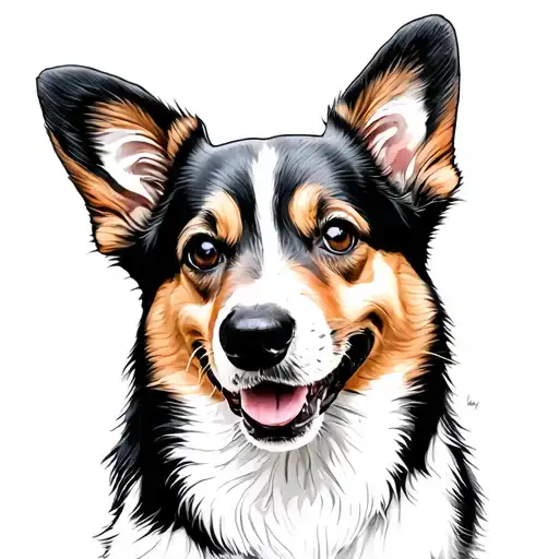 Corgi tattoo design idea