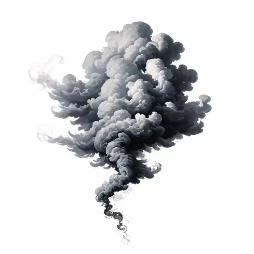 Filler Clouds and Smoke tattoo design idea
