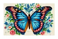 cross stitch butterfly tattoo design idea