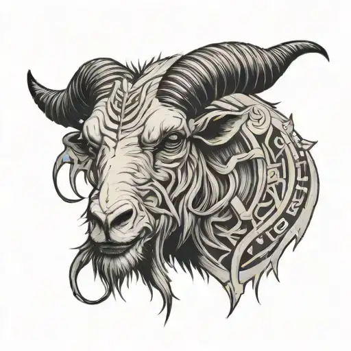 slipknot iowa goat tattoo design idea
