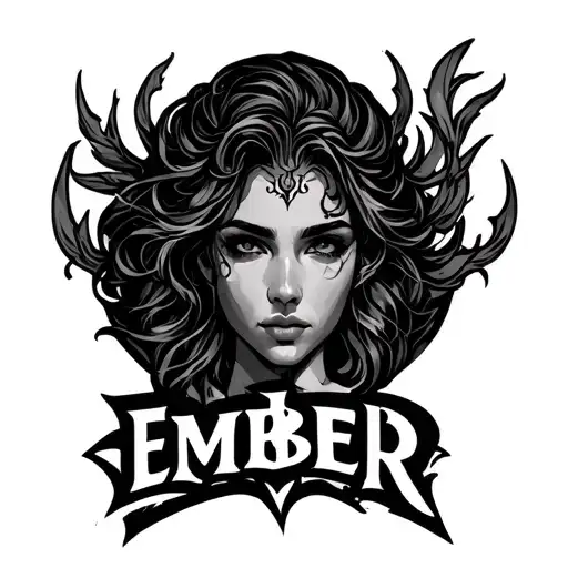 name EMBER as a tattoo tattoo design idea