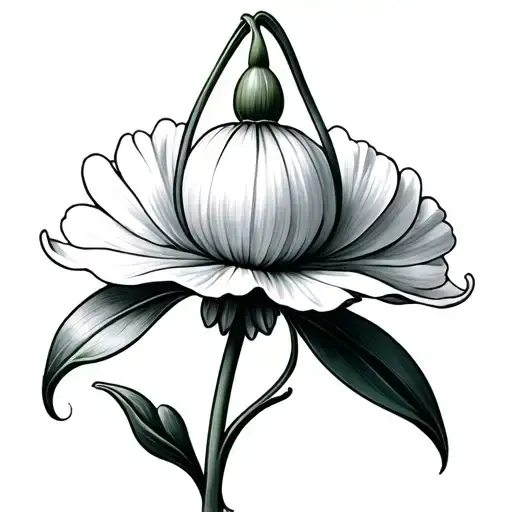 Carnation Snowdrop tattoo design idea