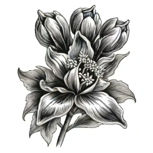 bluebonnet flower tattoo design idea