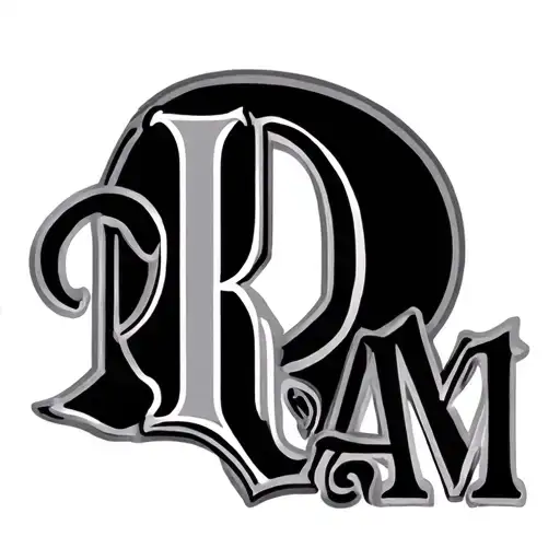 Family initials R D A M tattoo design idea